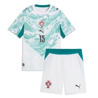 Camiseta Portugal Joao Neves #15 Segunda Equipación Replica Mundial 2026 para niños mangas cortas (+ Pantalones cortos)